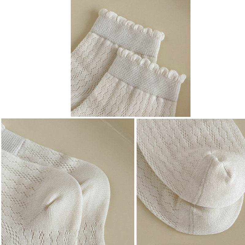 Cute Mesh Ruffle Ankle Socks - DippedShop Wholesale - #0755
