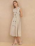Sleeveless V-Neck Trench Coat - DippedShop Wholesale - #0563