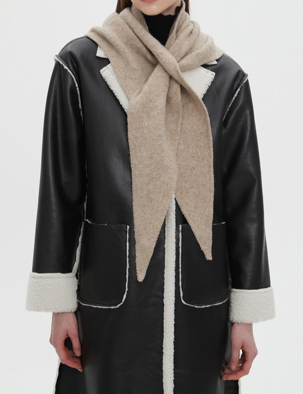 Winter Knit Wool Solid Color Triangle Scarf DP25G592