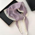 Elegant Lace Trim Breatheable Triangle Head Scarf MK2BW6W6NSI14