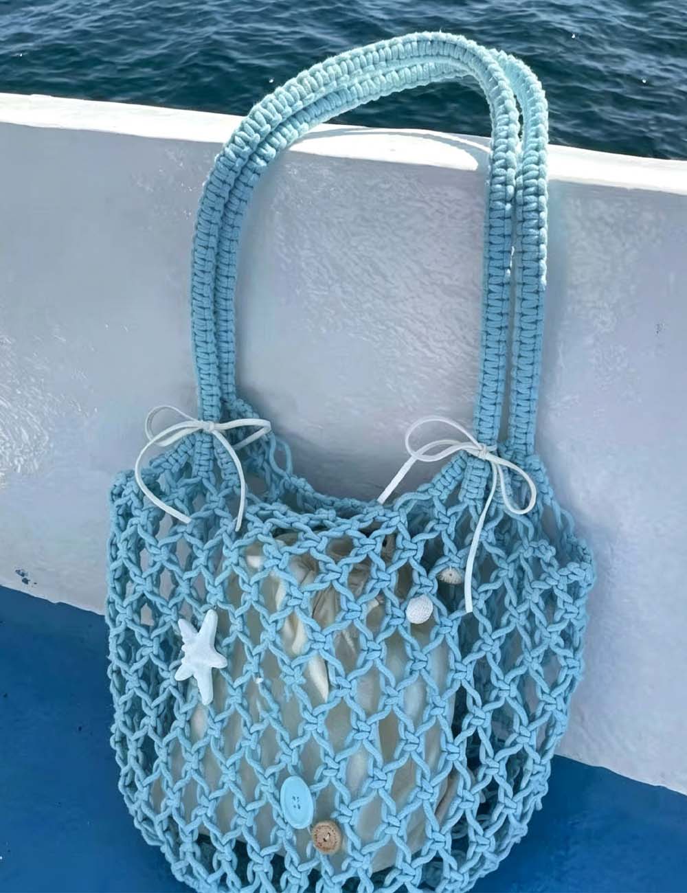 Woven Mesh Shoulder Bag - DippedShop Wholesale - #4611