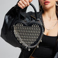 Punk Studded Heart Handbag - DippedShop Wholesale - #1603