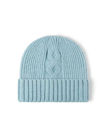 Solid Color Cable Knit Cuff Winter Beanie DP25F636