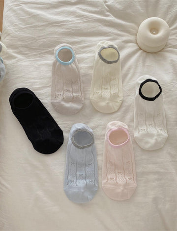 Bow Mesh Ankle Socks - DippedShop Wholesale - #4963