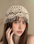 Boho Beaded Crochet Beanie - DippedShop Wholesale - #2019
