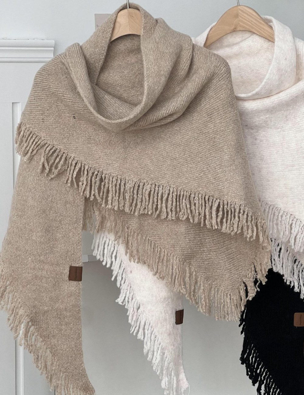 Tassel Solid Color Knit Shawl Scarve DPS1607