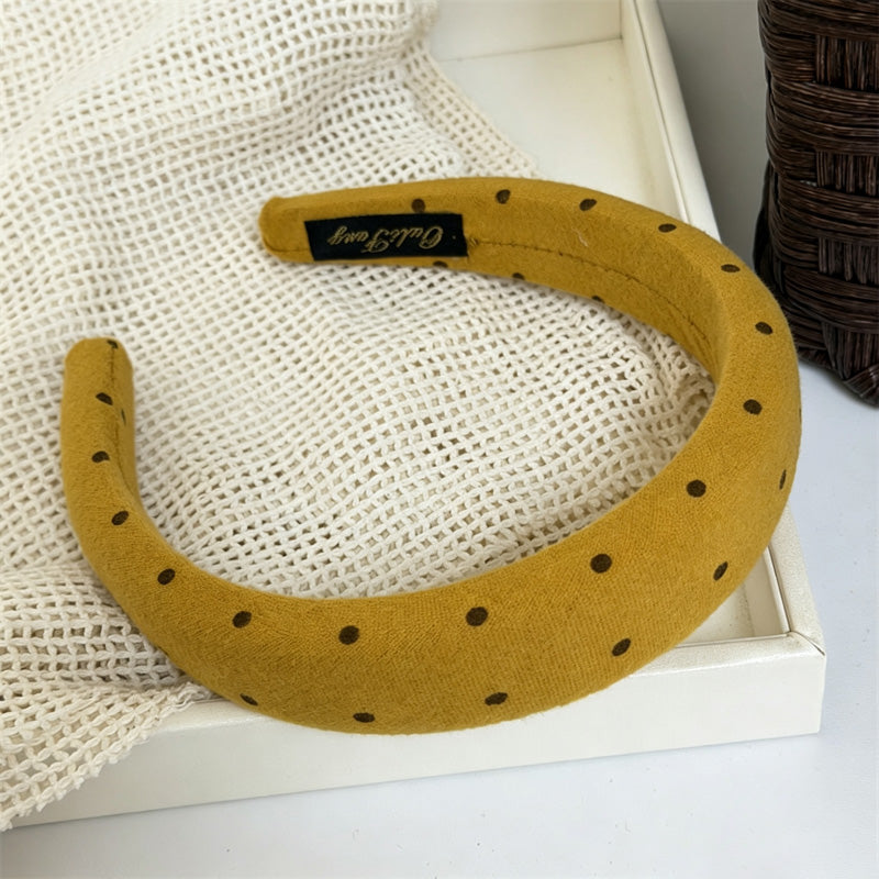 Vintage Polka Dots Non-Slip Wide Headband 6W6HBD327