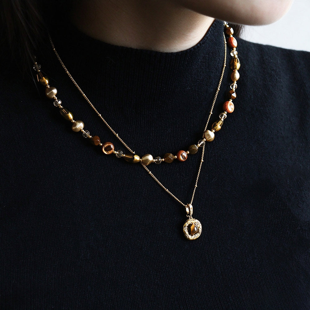 Tiger Eye Pendant Necklace - DippedShop Wholesale - #2899