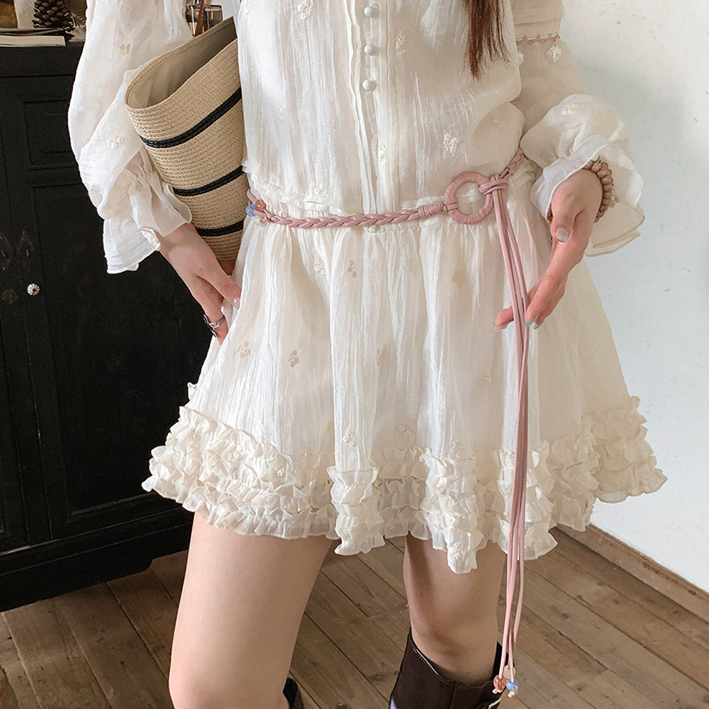 Bohemian Round Ring Braided Rope Waist Belt 6W6JBT200
