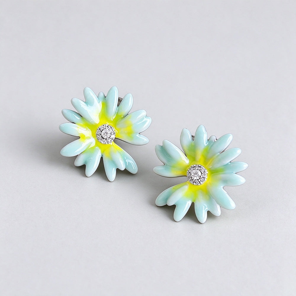 Daisy Stud Earrings - DippedShop Wholesale - #4963