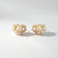 Vintage Hollow Out Pearl Cluster Hoop Earrings 6W6JER716