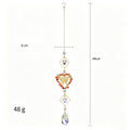 Crystal Stone Wrapped Heart Butterfly Hanging Suncatcher 6H7HLS213