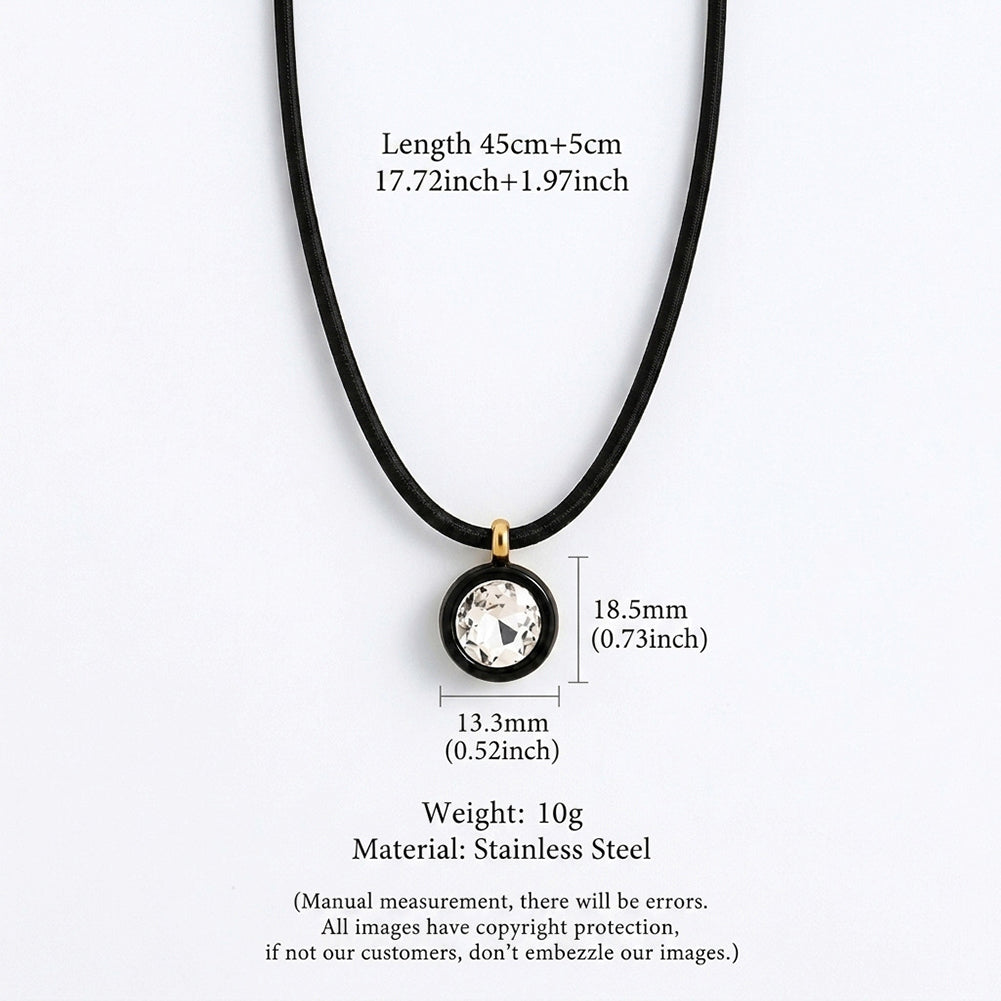 Cubic Zircon Pendant Choker - DippedShop Wholesale - #6947