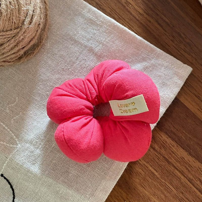 Stylish Polka Dots Sponge Flower Hair Tie MK2BLW6W6HHT19
