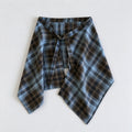 Fashion Plaid Half Skirt Tie Waist Hip Scarf 6W1SL43