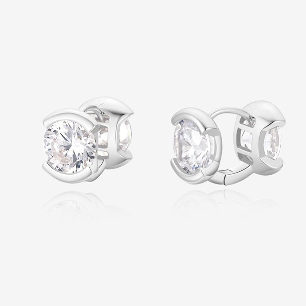 Cubic Zircon Hoop Earrings - DippedShop Wholesale - #4051