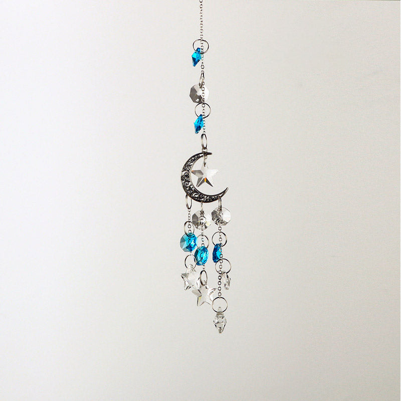 Metal Moon Star Crystal Tassel Suncatchers MK2CZAS6H7HLS63