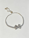 Elegant Rhinestones Bowknot Adjustable Bracelet 6W6JBR673