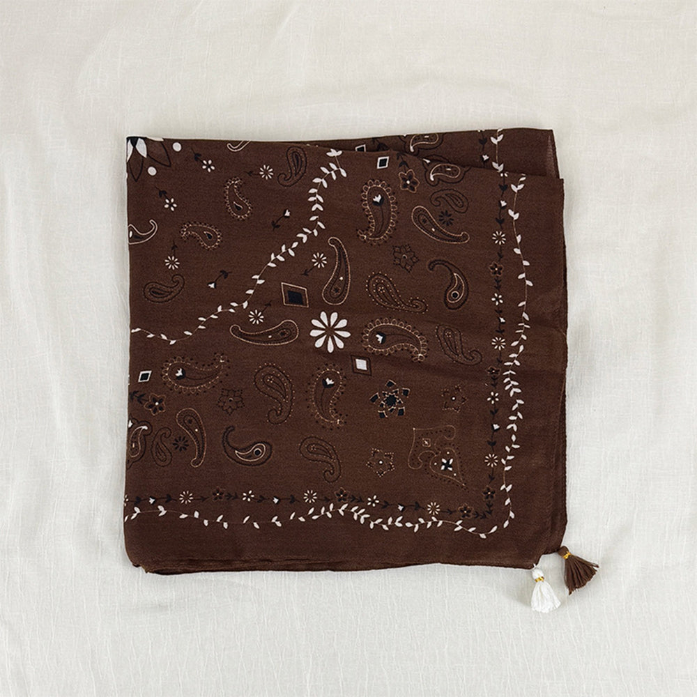 Vintage Paisley Print Thin Soft Square Scarf 6W6NSC217