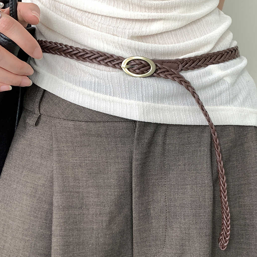 Minimalist Handmade Woven Braided Waist Belt 6W6JBT196