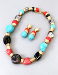 Boho Style Irregular Geometry Stones Choker Necklace 6W6JNC950