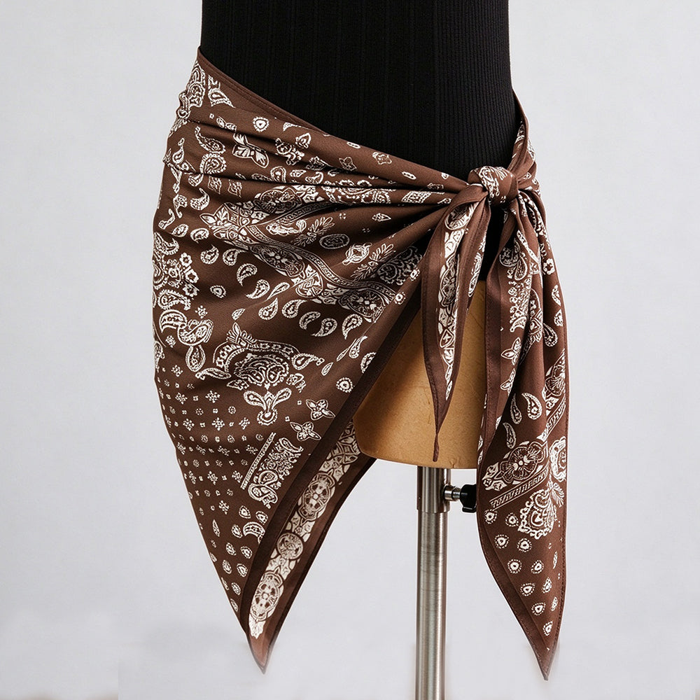 Retro Floral Print Versatile Soft Triangle Scarf 6W6NSC209