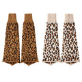 Vintage Leopard Pattern Rib Cuff Socks 6W8FSO1001