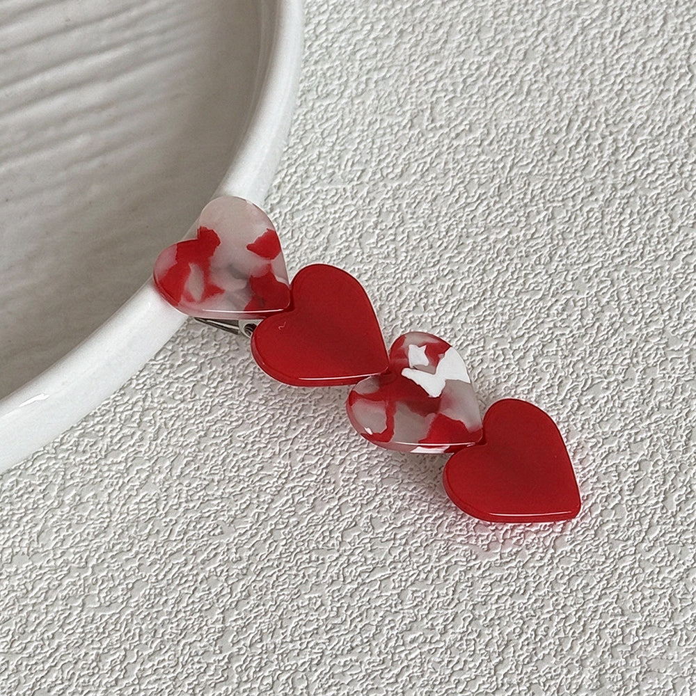 Marble Heart Hair Claw - DippedShop Wholesale - #3363
