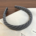 Retro Plaid Color Blaock Padded Fabric Headband 6W6HBD320