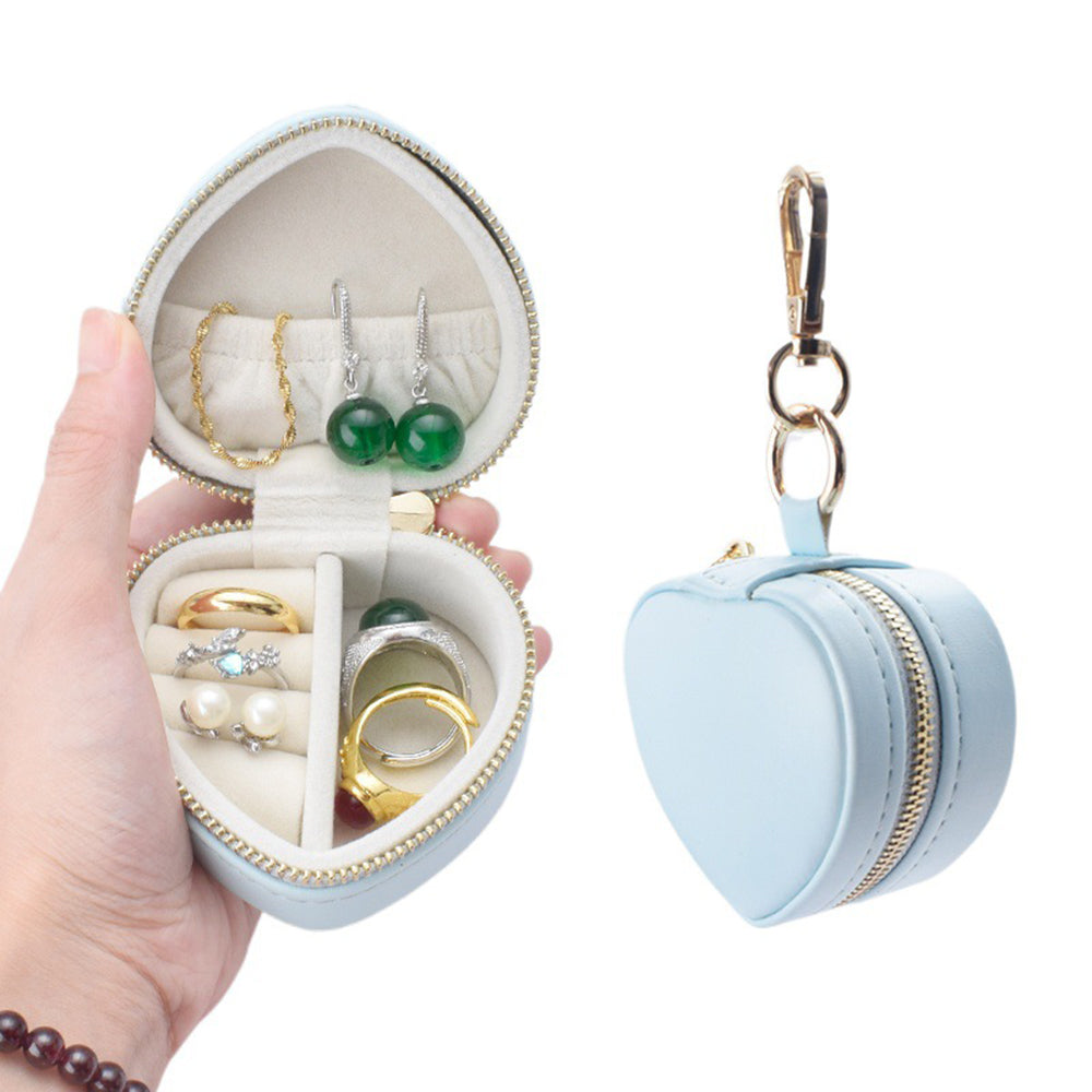 Sweet Heart Portable Mini Jewelry Case with Keychain 6H13HSJ149