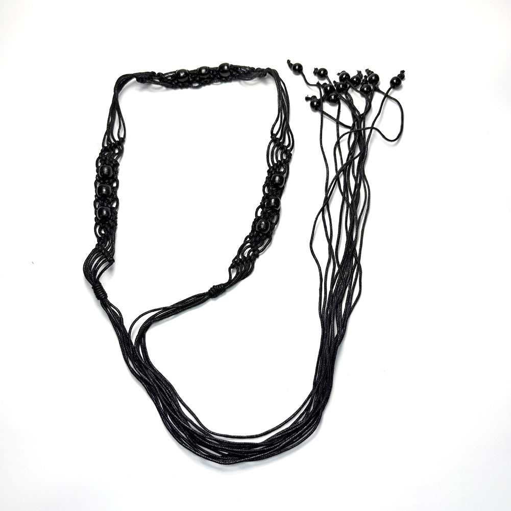 Ethnic-Style Handmade Weave Beaded Waist Belt 6W6JBT242