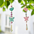 Glitter Heart Butterfly Crystal Prism Hanging Sun Catcher 6H7HLS212