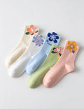 Floral Print Mid-Calf Socks - DippedShop Wholesale - #2323