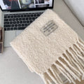 Warm Solid Color Tassel Wool Scarf 6W6NSW259