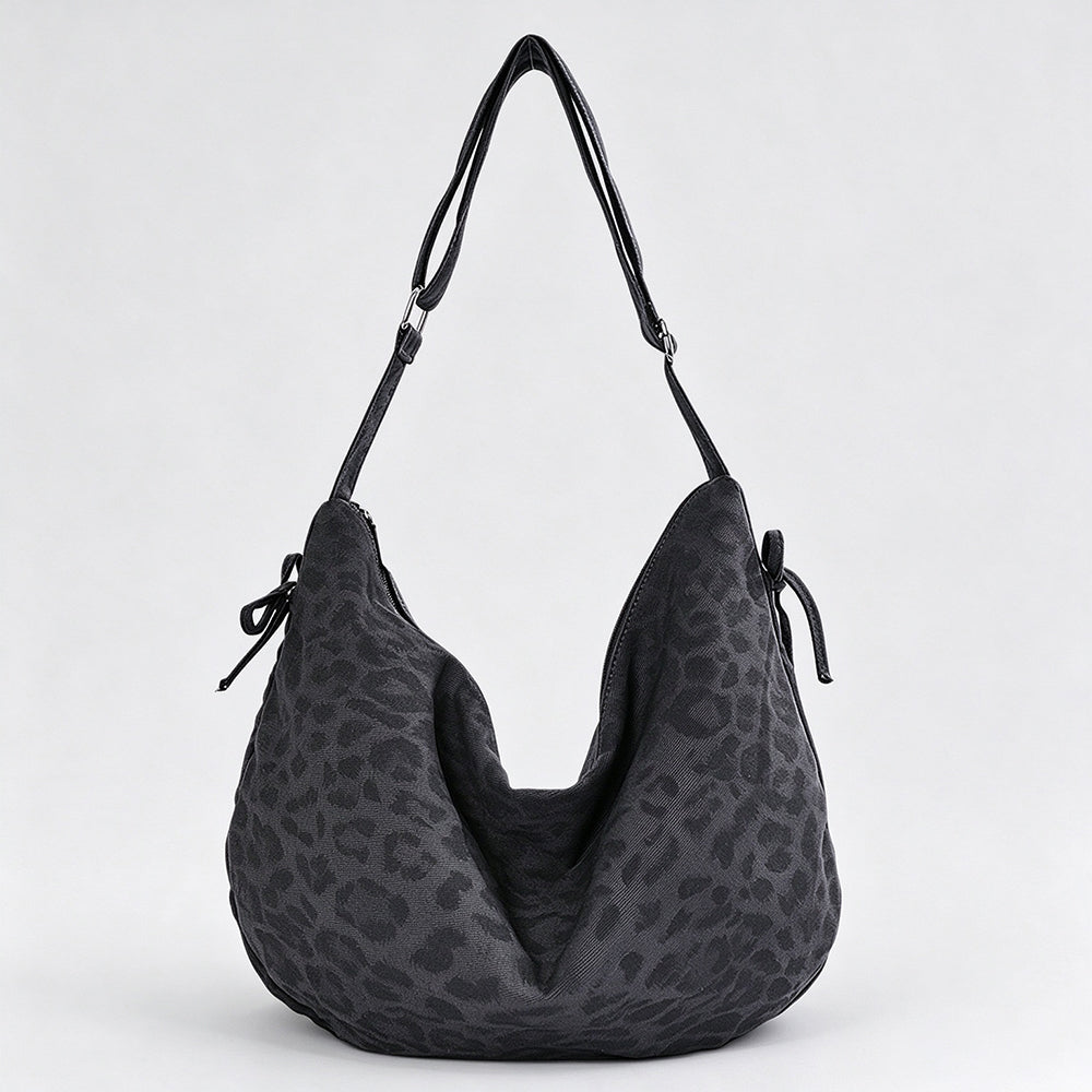Leopard Print Hobo Shoulder Bag - DippedShop Wholesale - #9731