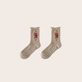 Plaid Bowknot Slouch Crew Socks - DippedShop Wholesale - #8547