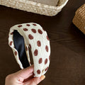 Vintage Polka Dots Ruched Wide Headband 6W6HBD287
