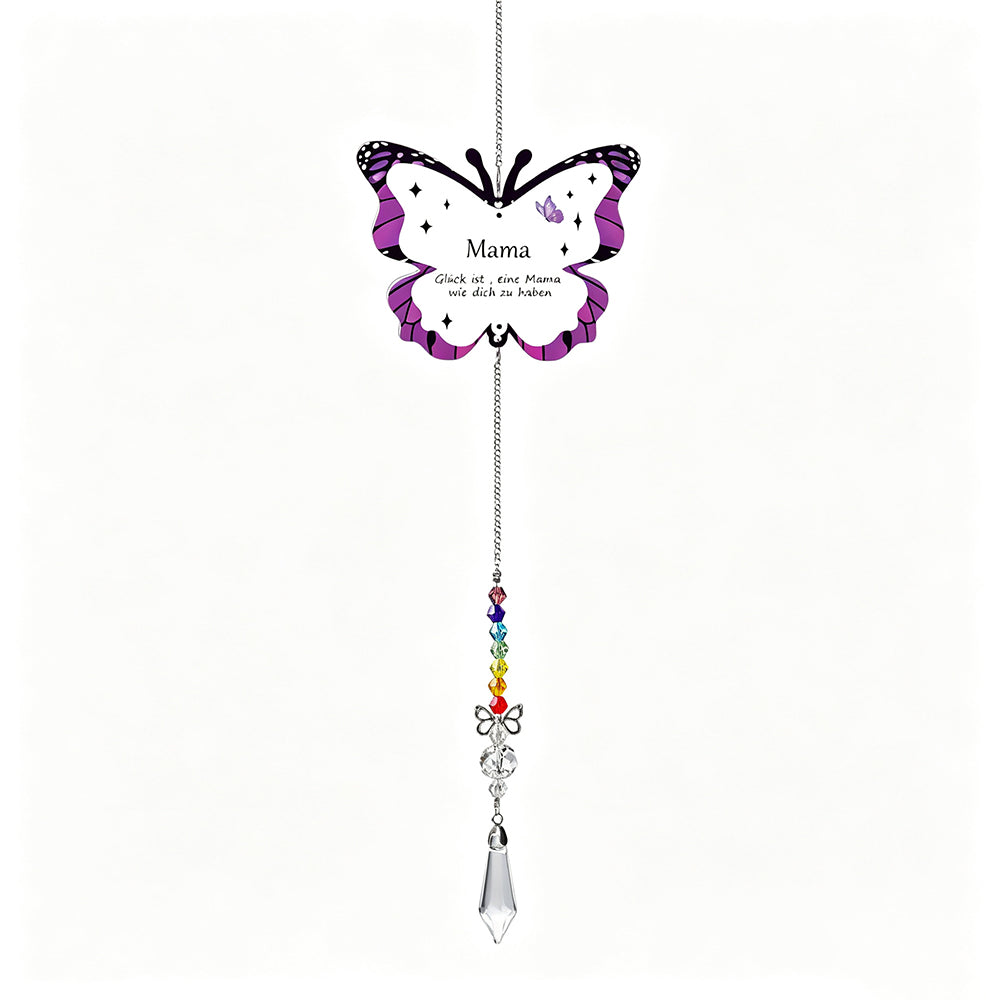 Colorful Butterfly Heart Crystal Hanging Sun Catcher 6H7HLS211