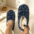Stylish Leopard Print Soft Plush Indoor Slippers 6W8FSP281