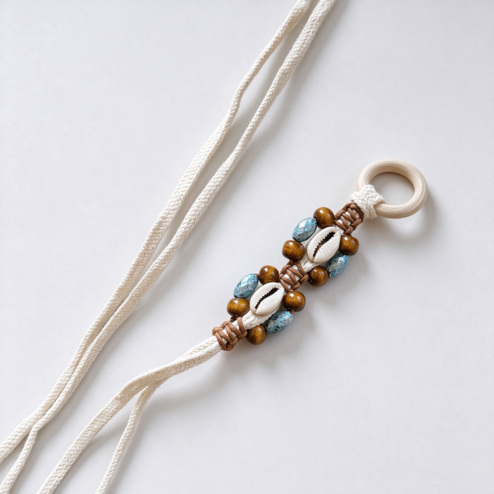 Boho Style Handmade Woven Bead Waist Belt 6W6JBT235