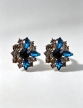 Gothic Crystal Flower Stud Earrings 6W6JER779