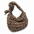 Vintage Leopard Print Ruched Puffer Cloud Bag 6W10BBG1803