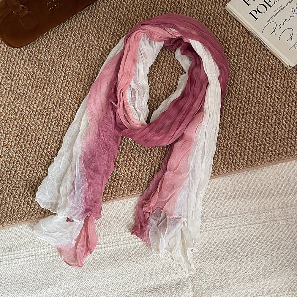 Simple Color Block Soft Versatile Long Scarf 6W6NSC227
