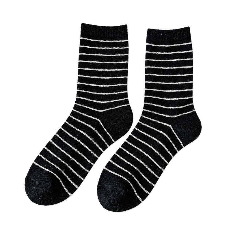 Winter Color Contrast Striped Warm Scrunch Socks 6W8FSO677
