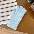 Minimalist Solid Color Touch Screen Warm Gloves 6W6GLO81