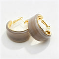 Simple Solid Color Resin Hoop Earrings 6W6JER555