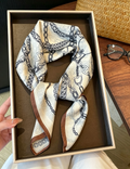 Retro Abstract Chain Print Soft Silk Scarf MK2BLW6W6NSI38