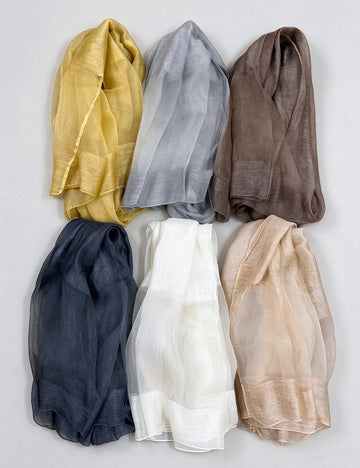 Elegant Solid Color Breathable Long Shawl Silk Scarf 6W6NSC219