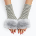 Stylish Rib Knit Thicken Plush Fingerless Gloves 6W6GLO100