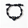 Personalized Heart Pendant Adjustable Rope Bracelet 6W6JBR532